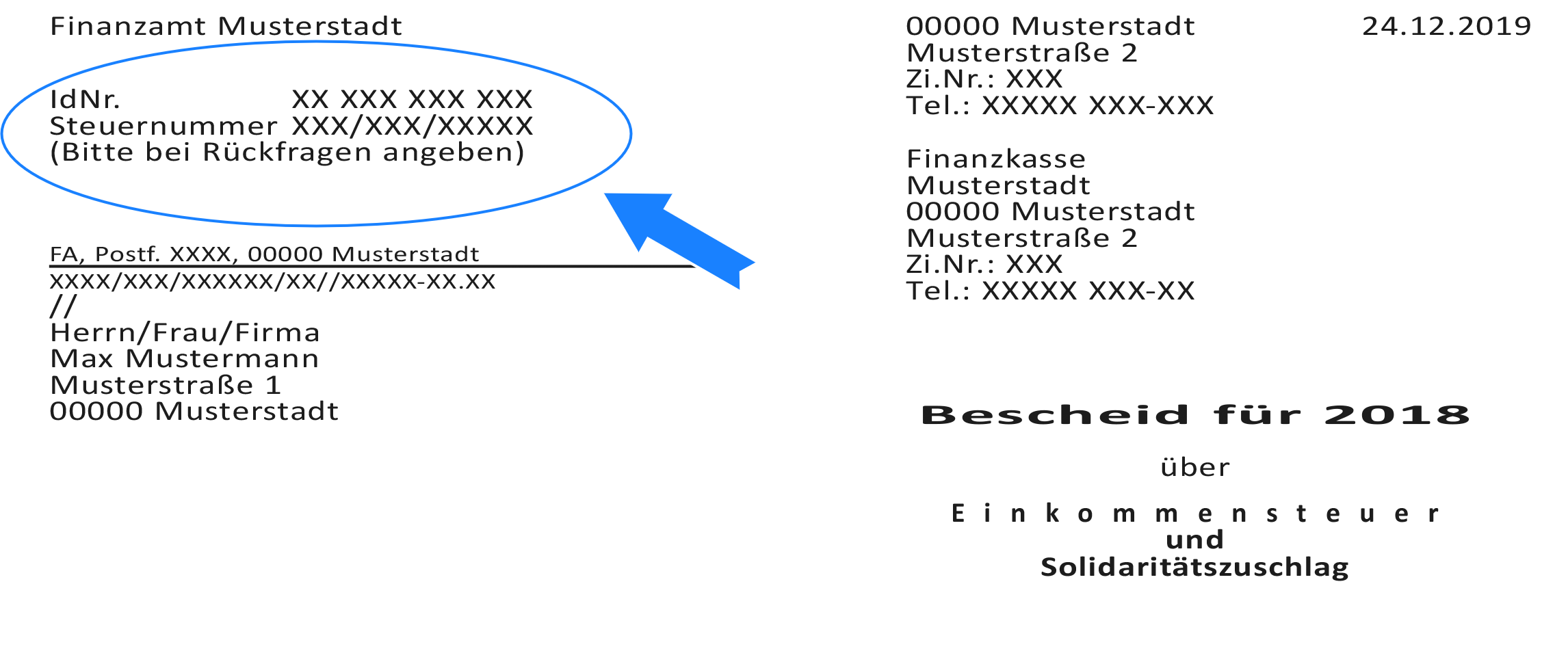 Muster Steuerbescheid